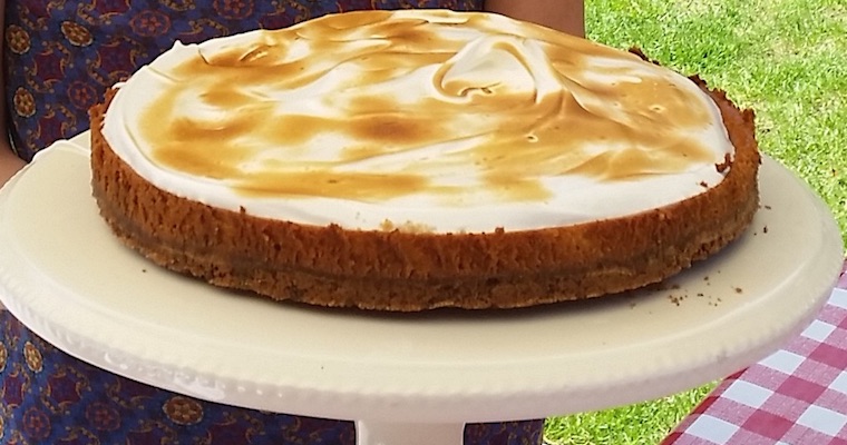 Citroen-merengue cheesecake