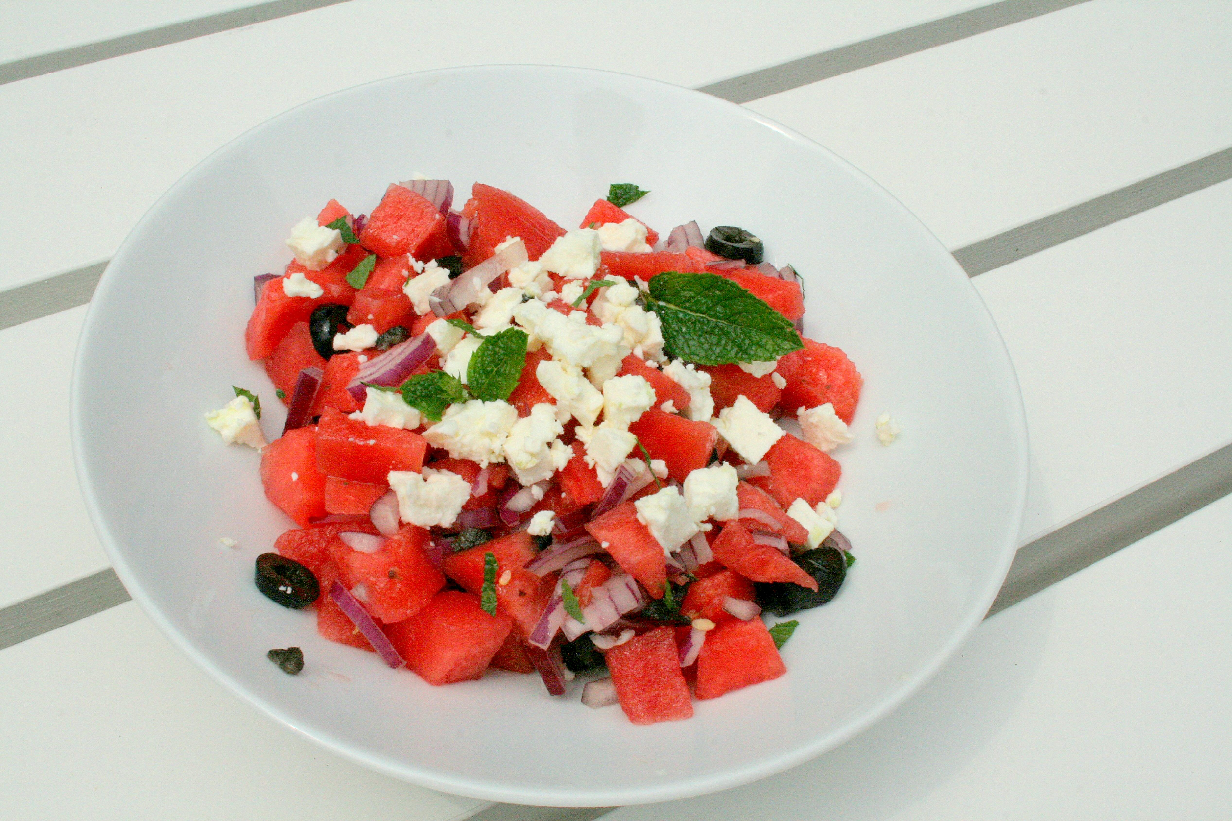 Watermeloensalade met feta